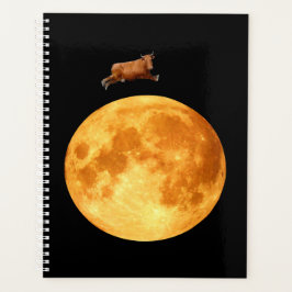 Agenda Sobre el bloc de notas en espiral lunar