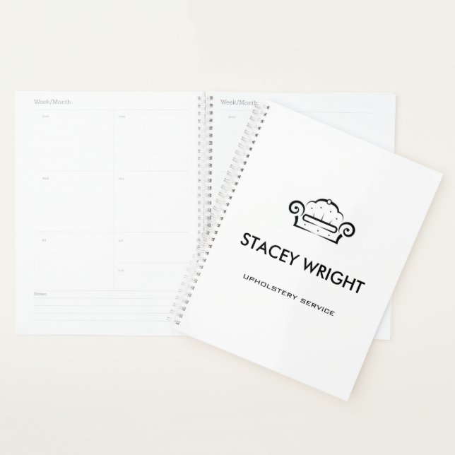 Agenda Sofá de la silueta negra tapicería blanco (Demostración)