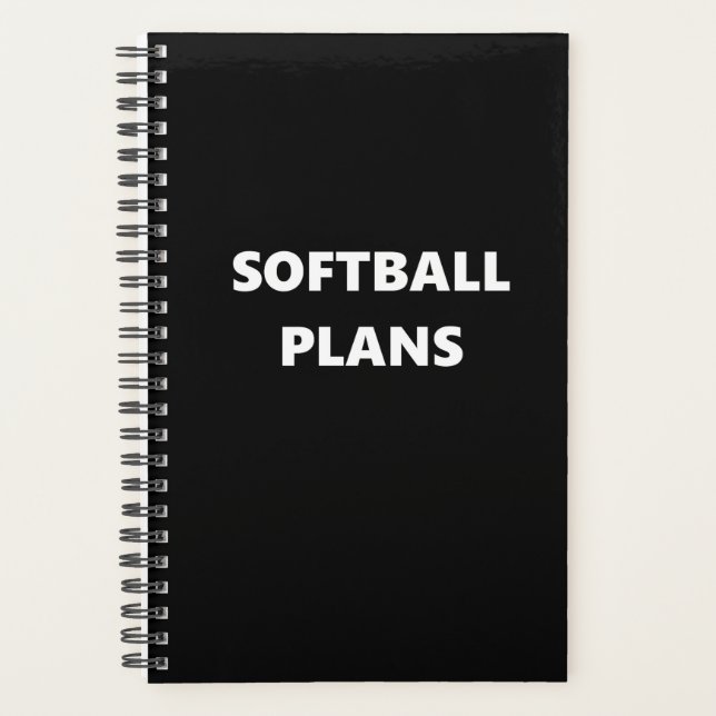 Agenda Softball Planner Planes de Softball (Anverso)