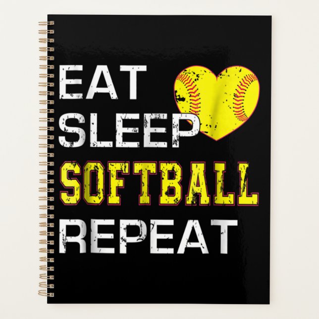 Agenda Softbol Comer Sleep Sofball Repetir (Anverso)