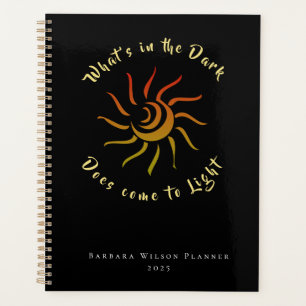 Agenda Sol Brillante Oscuro A Luz Los dichos Personalizad