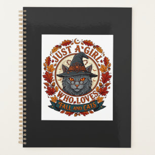 Agenda Sólo Chica Que Ama Gatos Bruja De Halloween Otoño