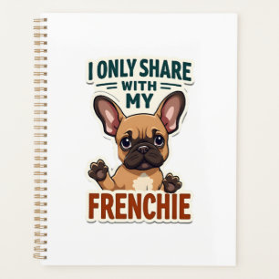 Agenda Sólo comparto con mi Frenchie vintage French Bulld