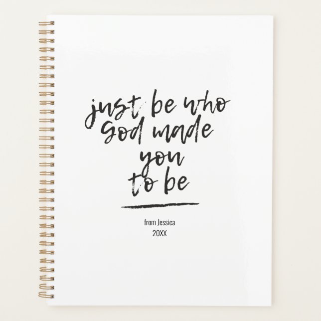 Agenda Solo sé quién te hizo ser Dios.  (Anverso)