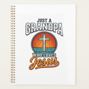 Agenda Solo un abuelo que ama a Jesús Camiseta vintage cr