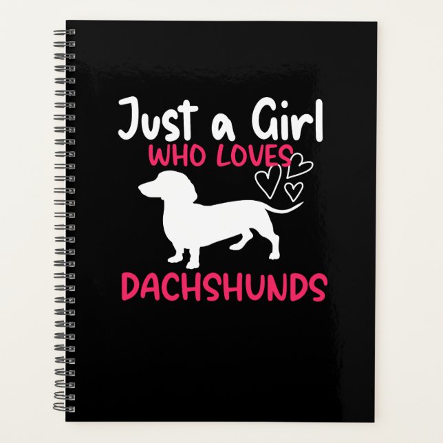 AGENDA SÓLO UN CHICA QUE AMA A LOS DACHSHUNDS (Anverso)