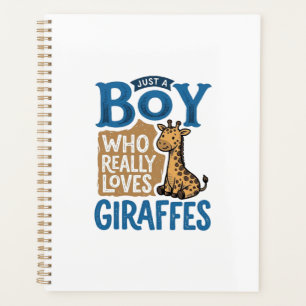Agenda Solo un chico que ama las jirafas Diseño de camise