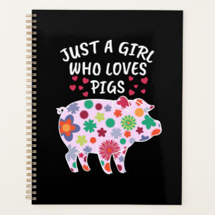Agenda Solo una Chica que ama a los cerdos dátiles mujer