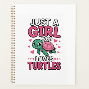 Agenda Solo una chica que ama las tortugas Cute Turtle Ve
