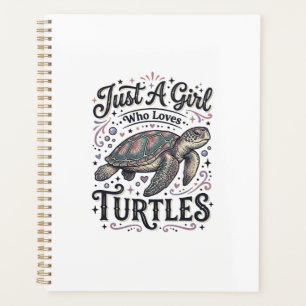 Agenda Solo Una Chica Que Ama Las Tortugas Diseño De Cami