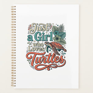 Agenda Solo una chica que ama las tortugas Diseño de cami