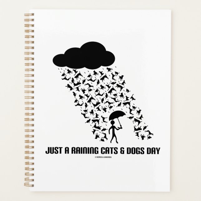 Agenda Sólo Una Lluvia De Gatos Y Perros Humor Meteorológ (Anverso)