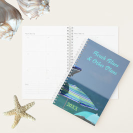 Agenda Sombrillas de playa de Personalizable azul