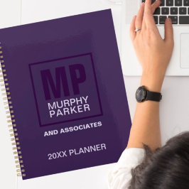 Agenda Sophisticated Eggplant Purple Square Monogram Logo