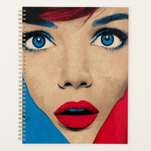 Agenda Sorprendida mujer en arte pop