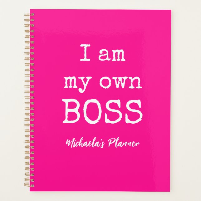 AGENDA SOY MI PROPIO JEFE|PINK Y BLANCO (Anverso)