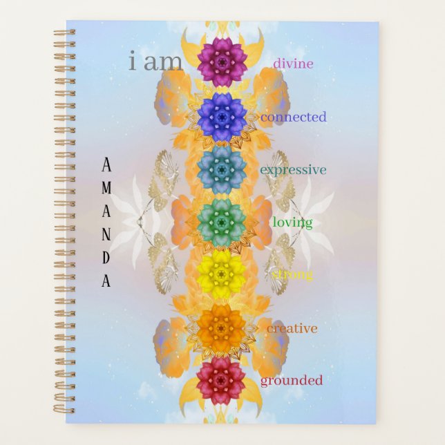 Agenda Soy Seven Chakra Mandala Personalizado (Anverso)