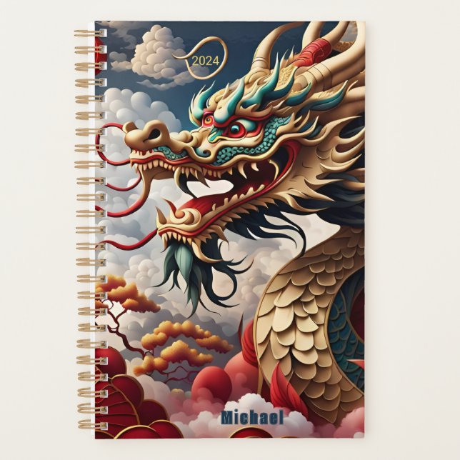 Agenda SP personalizado de Dragon chino de Año Nuevo 2024 (Anverso)