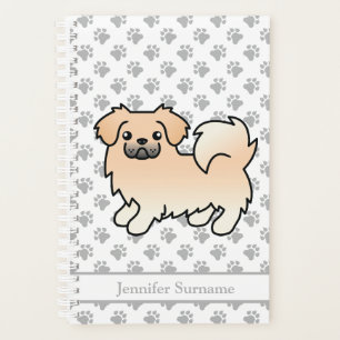 Agenda Spaniel Tibetano Crema Perro De Dibujos Animados L