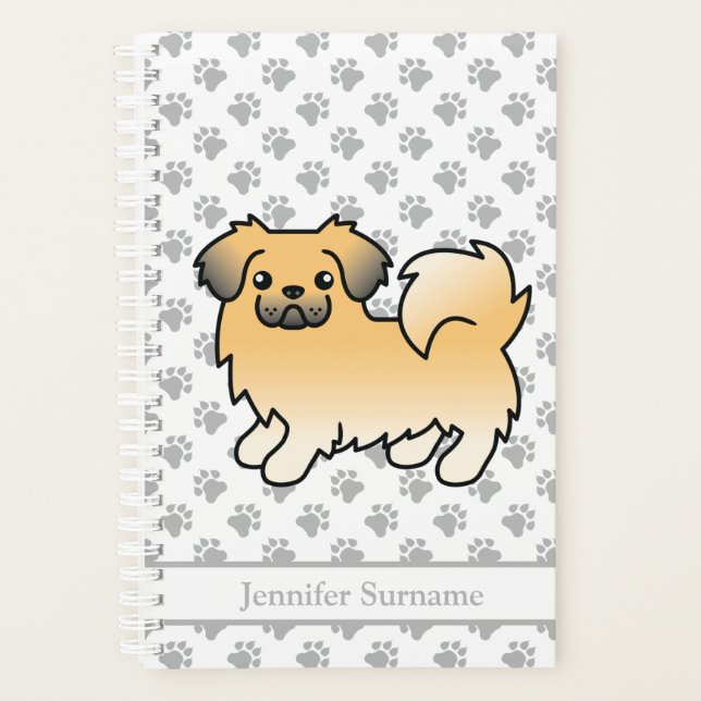 Agenda Spaniel Tibetano Sable Cervatillo Perro De Dibujos (Anverso)