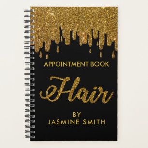 Agenda Sparkly Gold Purpurina Hair Nombramiento