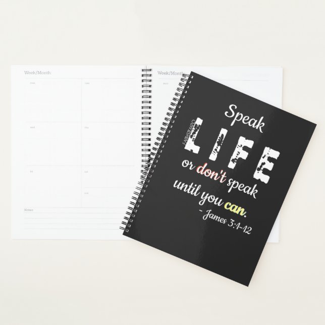 Agenda Speak Life or Don't Speak - Planner (Demostración)