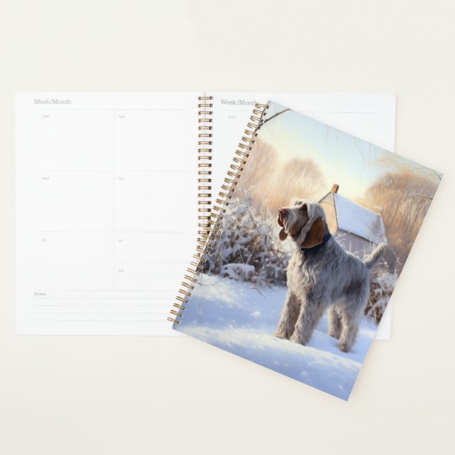 Agenda Spinone Italiano Deja que nieve Navidad (Demostración)