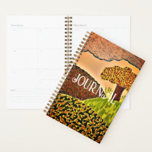 Agenda Spiral Journal con escena de la naturaleza