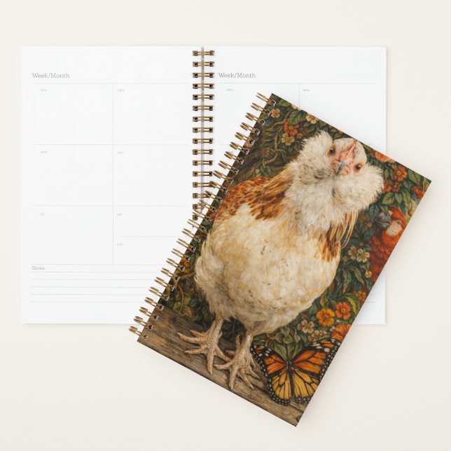 Agenda Spiral Planner Cute Chicken (Demostración)