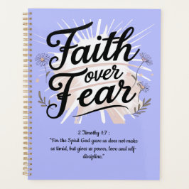 Agenda Spiral Planner with 2 Timothy 1:7Bible Verse