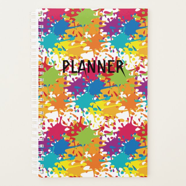 Agenda Splash de pintura multicolor (Anverso)