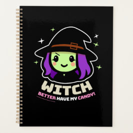 Agenda Spooky Kawaii Witch Halloween Planner