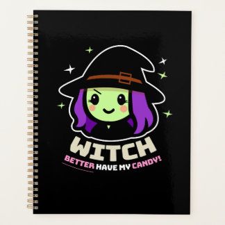 Agenda Spooky Kawaii Witch Halloween Planner