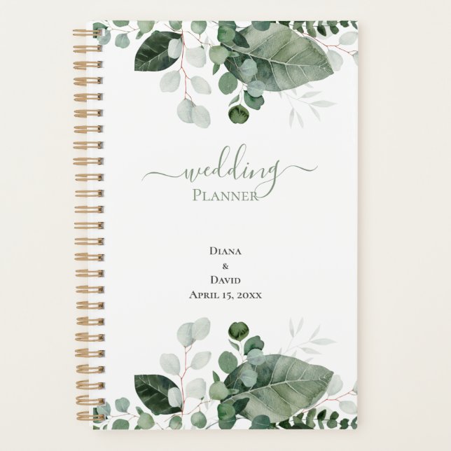 Agenda SPRING BEAUTY BOTANICAL GREENERY Wedner Planner (Anverso)