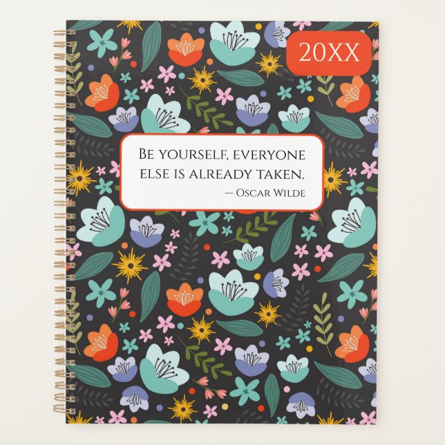 Agenda Spring Colorful Flowers 20XX Planner (Anverso)