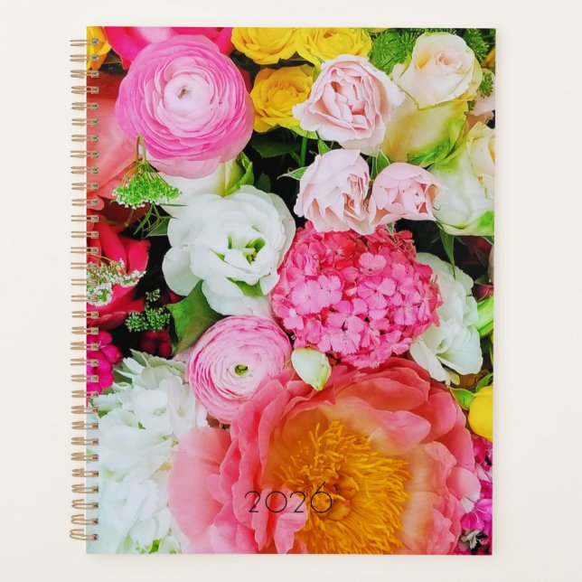 Agenda Spring Floral Bouquet 2026 Planner (Anverso)