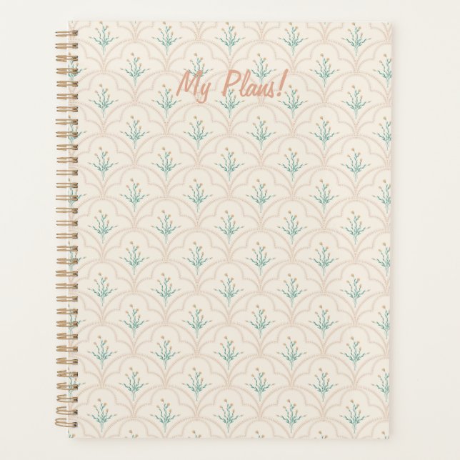 Agenda Spring flower pattern Planner (Anverso)