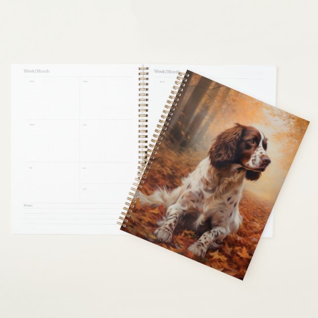 Agenda Springer Spaniel en otoño se inspira en las hojas  (Demostración)