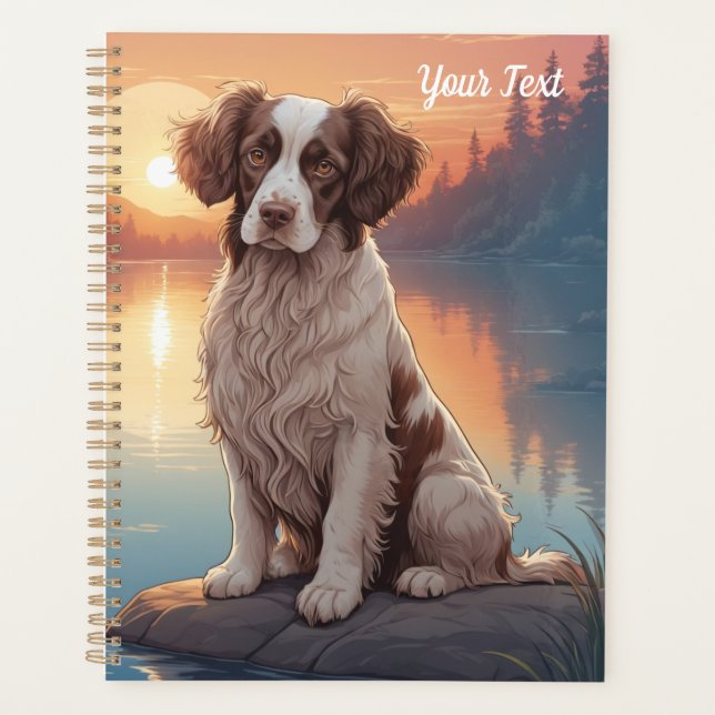Agenda Springer Spaniel junto al lago (Anverso)