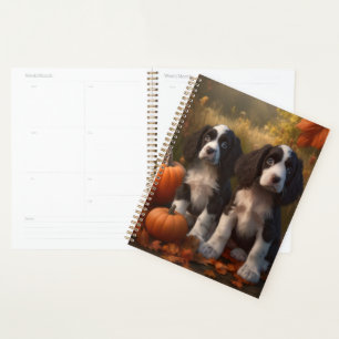 Agenda Springer Spaniel Puppy Autumn Delight Pumpkin