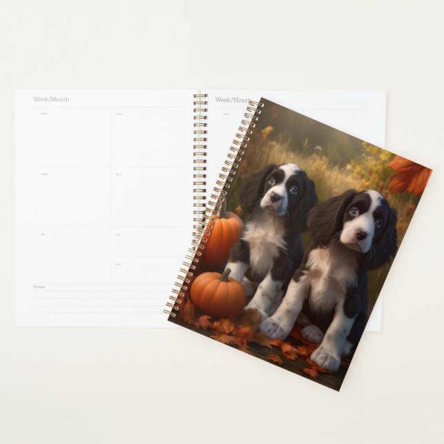Agenda Springer Spaniel Puppy Autumn Delight Pumpkin (Demostración)