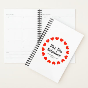 Agenda Sr. y Sra. Spiral planner para la pareja boda