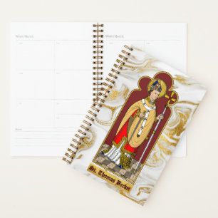Agenda St. Thomas Becket con espada (M 033; coloreado)