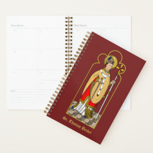 Agenda St. Thomas Becket con espada (M 033; coloreado)