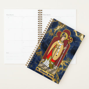 Agenda St. Thomas Becket con espada (M 033; coloreado)