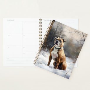Agenda Staffordshire Bull Terrier Deja que nieve Navidad