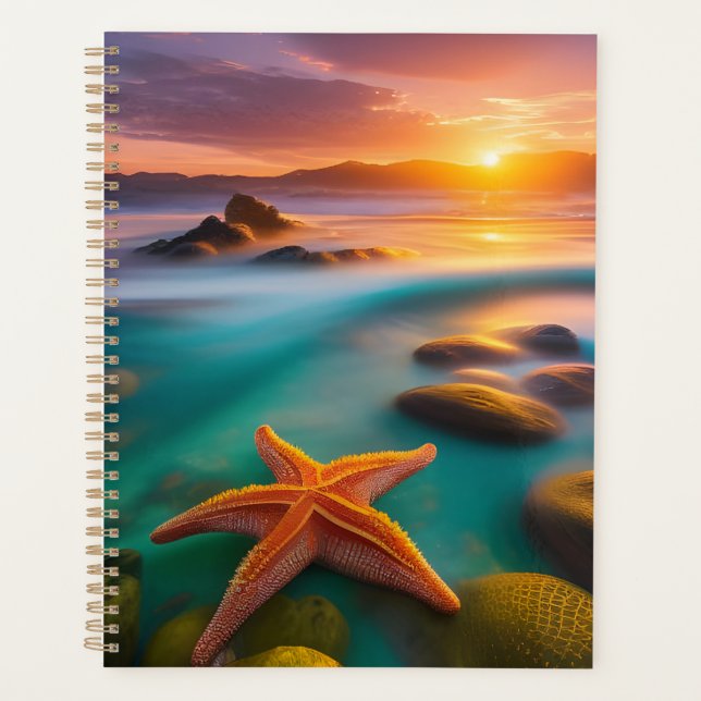Agenda Starfish en la playa en Dawn (Anverso)