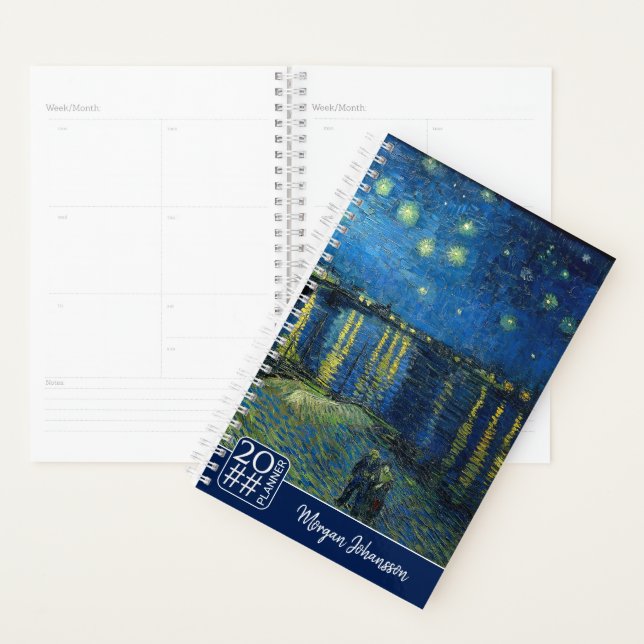 Agenda Starry Night Over the Rhône | Custom Text (Demostración)