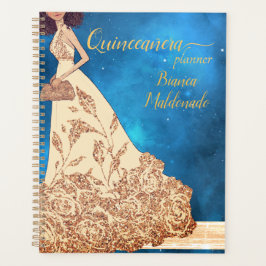 Agenda Starry Sky Midnight Blue Quinceañera Planner