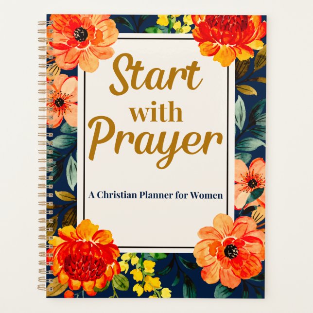 Agenda Start with Prayer Christian Planner for Women (Anverso)